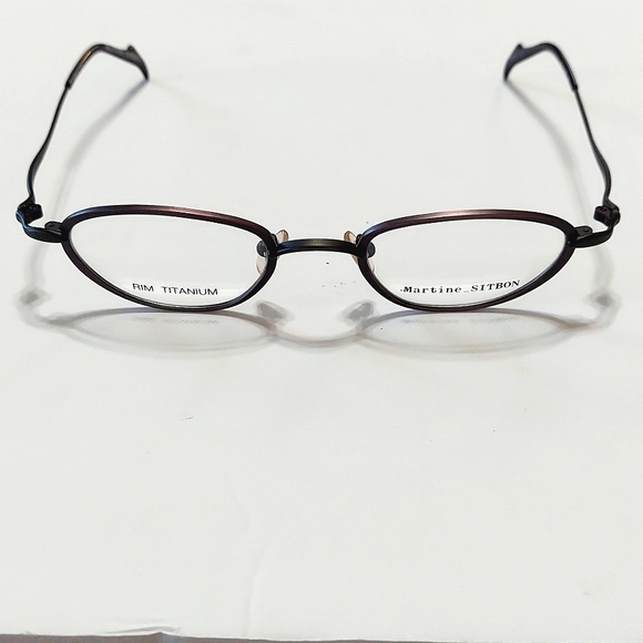 NWOT Titanium Martine Sitbon Unisex Dark Frame Eyeglasses Made In Japan - Picture 1 of 1